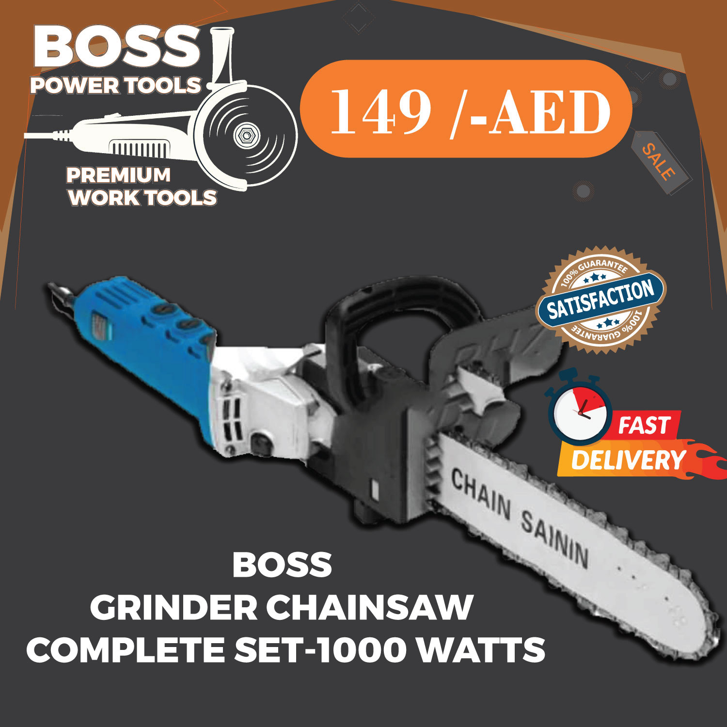 lave et eksperiment Erhverv hurtig BOSS GRINDER CHAINSAW COMPLETE SET-1000 WATTS 12″ – Boss Power Tools
