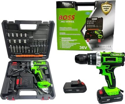 36V CORDLESS IMPACT/HAMMERING DRILL MACHINE WITH METAL CHUCK 2 BATTERIES COMPLETE SET WITH BITS