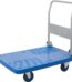 Foldable Platform Trolley Portable Household or Office Small Trailer Cart Heavy Duty for Loading and Moving Blue Soundless Wheels